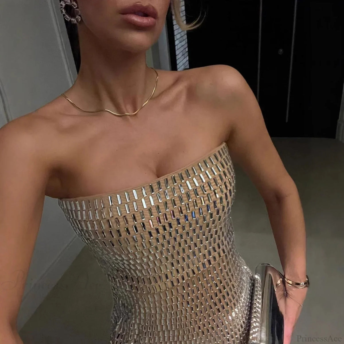Luxury Crystal Bandage Party Prom Dress