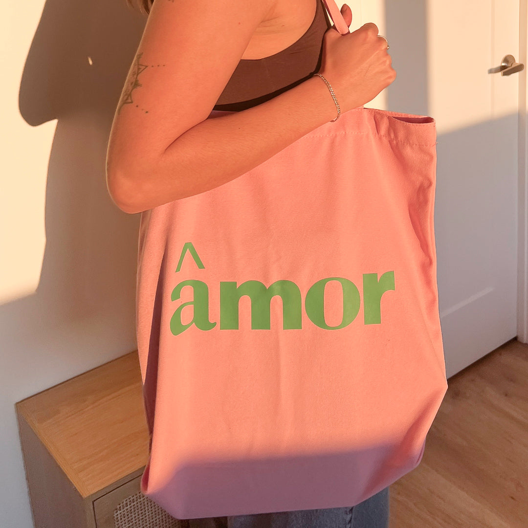 Amor Canvas Tote Bag