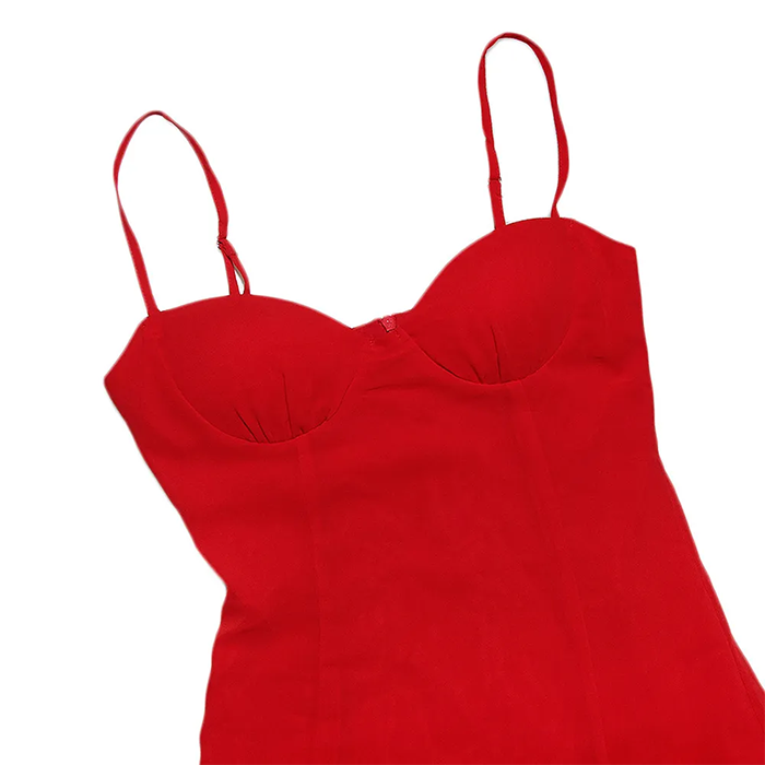 Sweetheart Neck Bustier Spaghetti Strap Bodycon Mini Dress