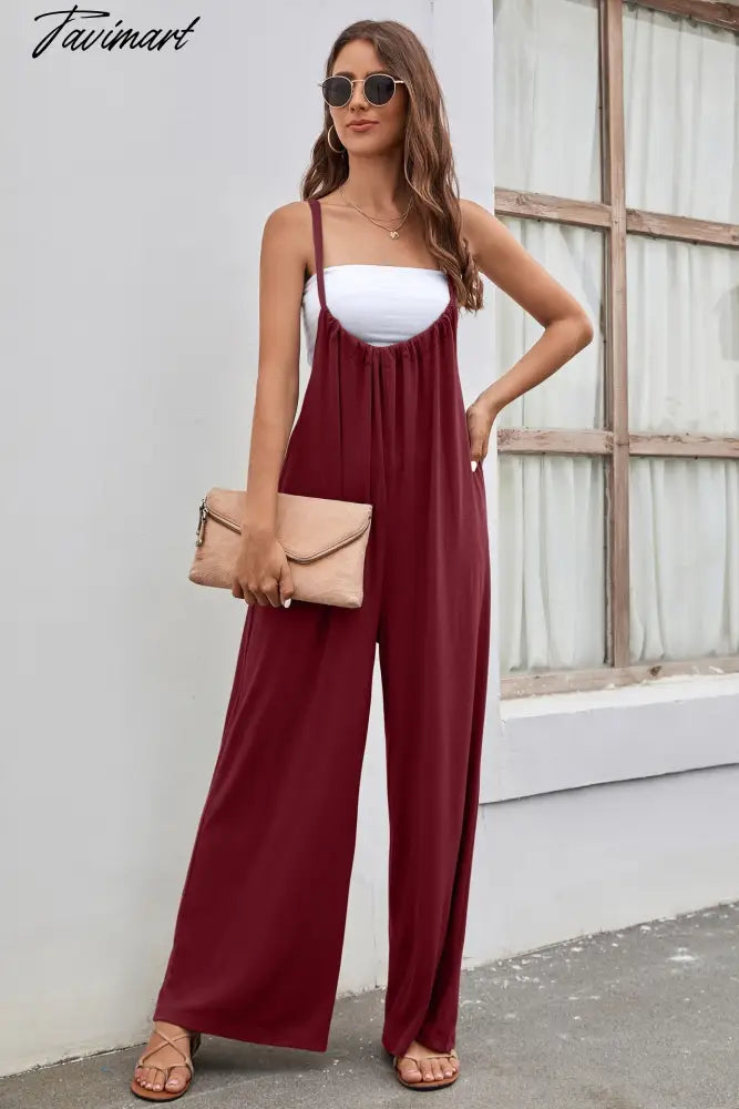 Fashion Women's Jumpsuits Summer Women Rompers New Solid High Waist Sexy Backless Casual Loose Wide Leg Jumpsuits