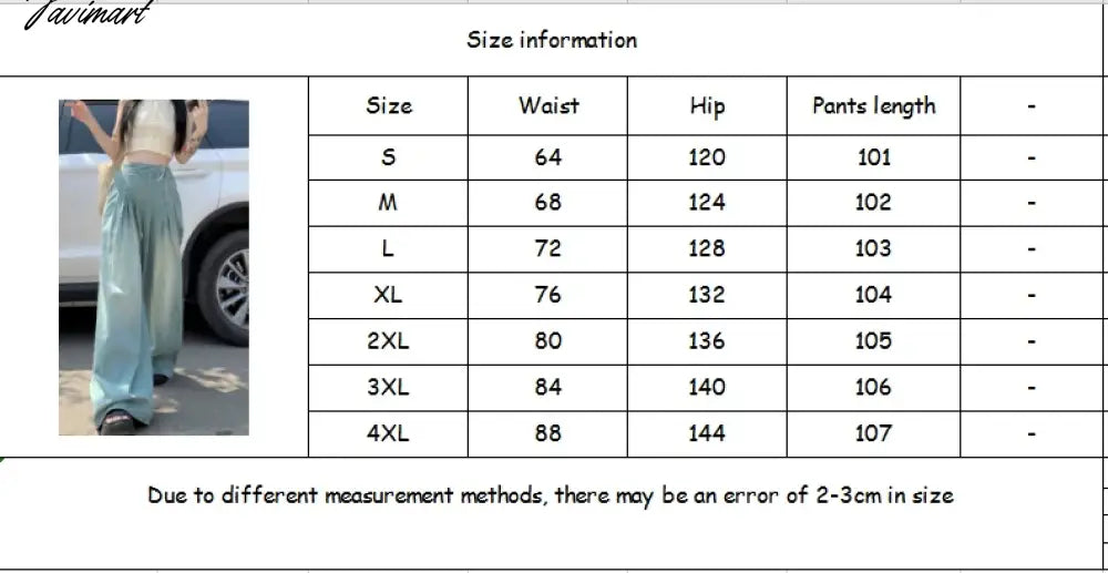 Solid Distressed Washed Mop Jeans American Retro High-waisted Wide-leg Loose Straight-leg Pants Y2k Hot Girl Casual Trousers
