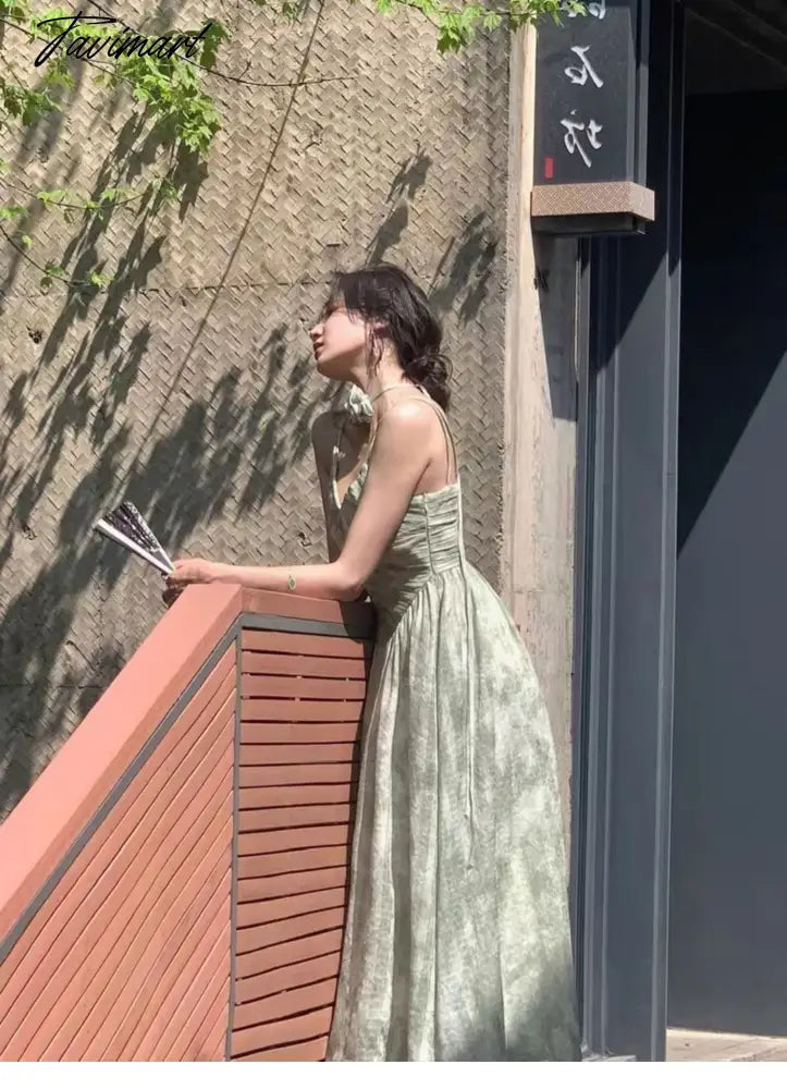 Summer Sexy Sleeveless Strap Party Midi Dress Women Backless V-neck Beach Clothes Lady Elegant Graduation Vestidos