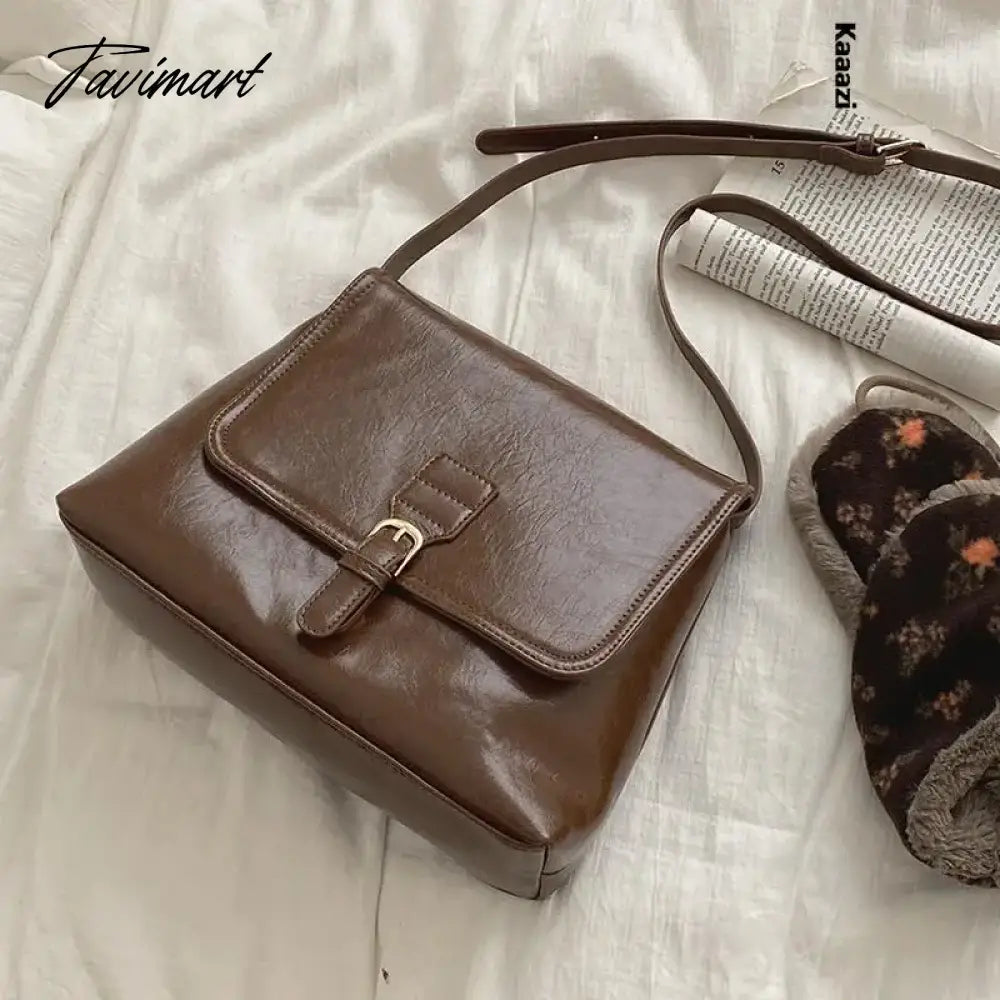 Vintage Red Classic Large Capacity New Handbag Casual Versatile Women's Shoulder Bags Luxury Designer Crossbody Bag Trend