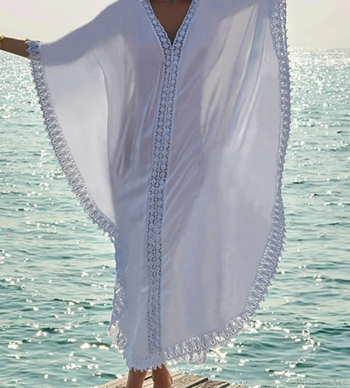V-Neck See Through Bikini Cover Up