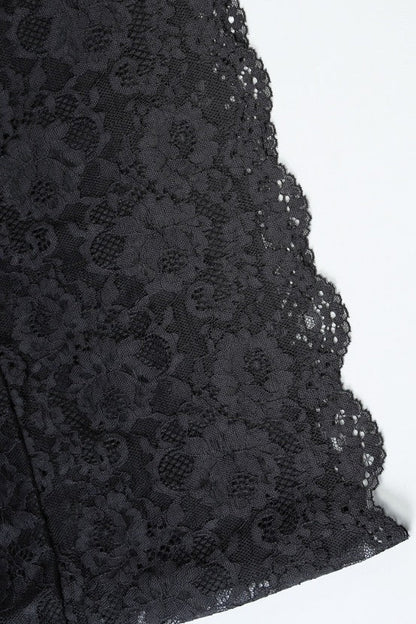 Sweetheart Mesh Panel Floral Lace Applique Bodycon Mini Dress