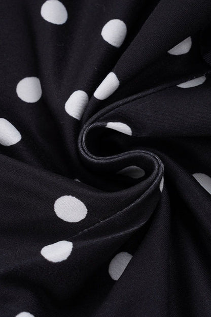 Polka Dot Halter Top And Shorts Set