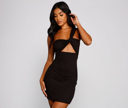 Cutout The Drama Charming One Shoulder Bodycon