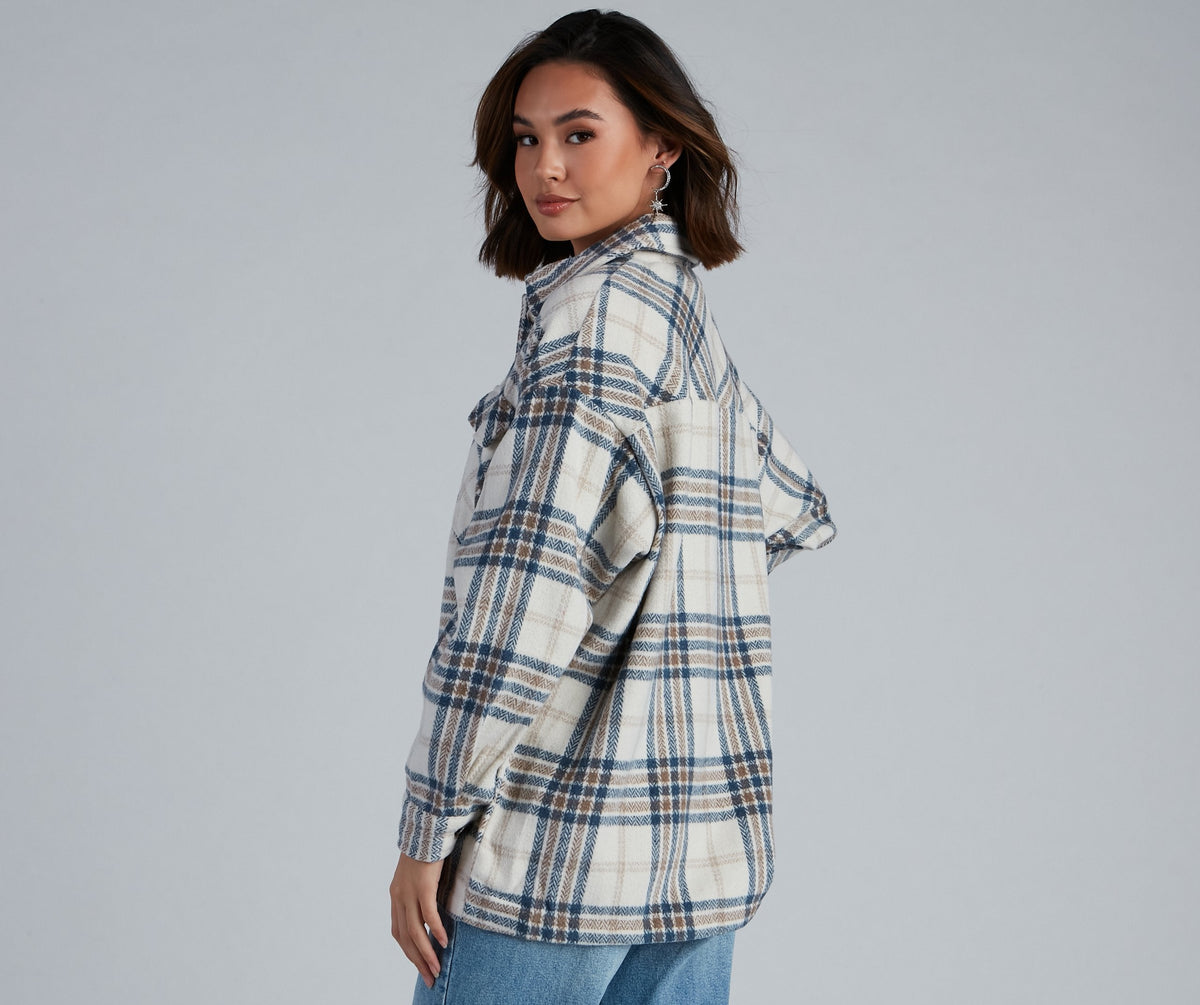 Plaid Shacket - Chill Out