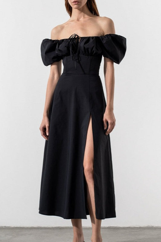 Tie Strap Split Hem Maxi Dress