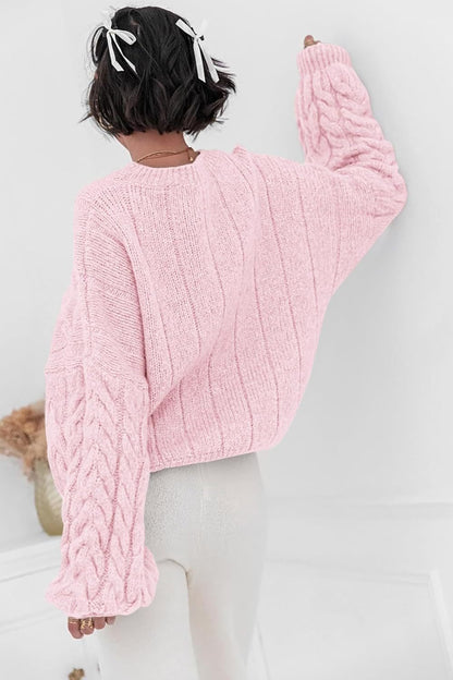 Vintage Chunky Knit Cable Sweater