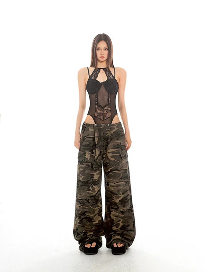 Black Lace Mesh Bodysuit