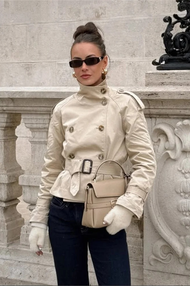 Double Breasted Short Jacket