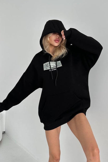 US Dollar Print American Street Hoodie