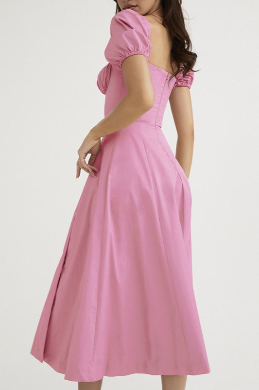 Tie Strap Split Hem Maxi Dress