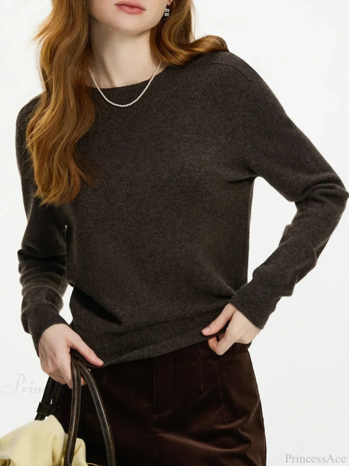 100% Wool Seamless Crew Neck Sweater