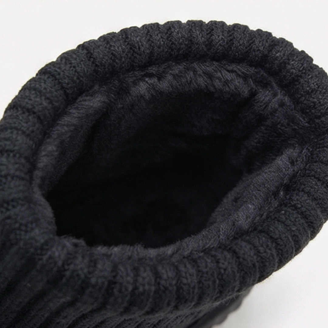 Women's Knit Cuff Suede Ankle Booties