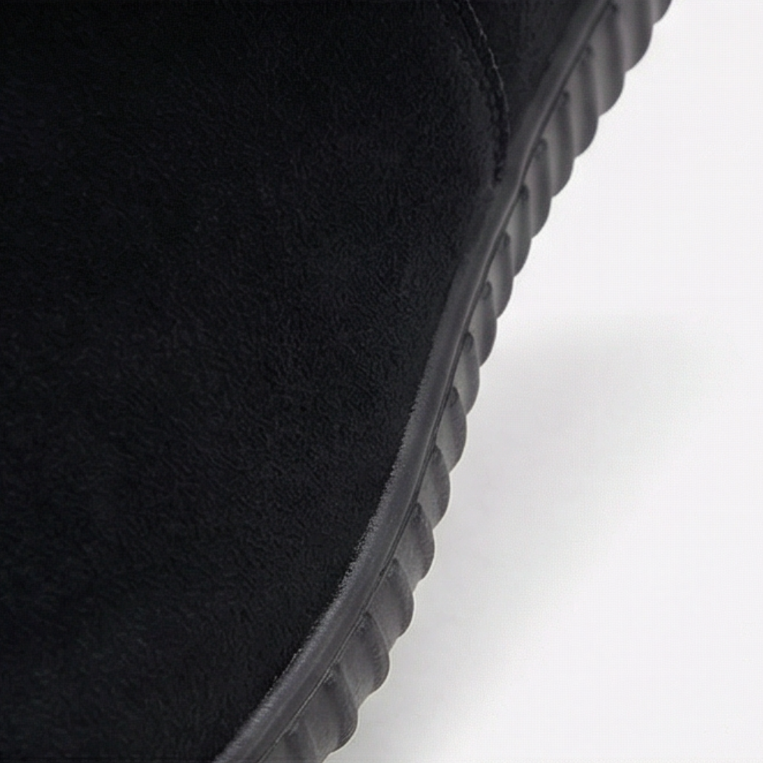 Women's Knit Cuff Suede Ankle Booties