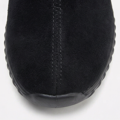 Women's Knit Cuff Suede Ankle Booties