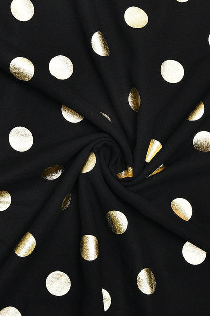 Black Polka Dot Backless Halter Maxi Dress