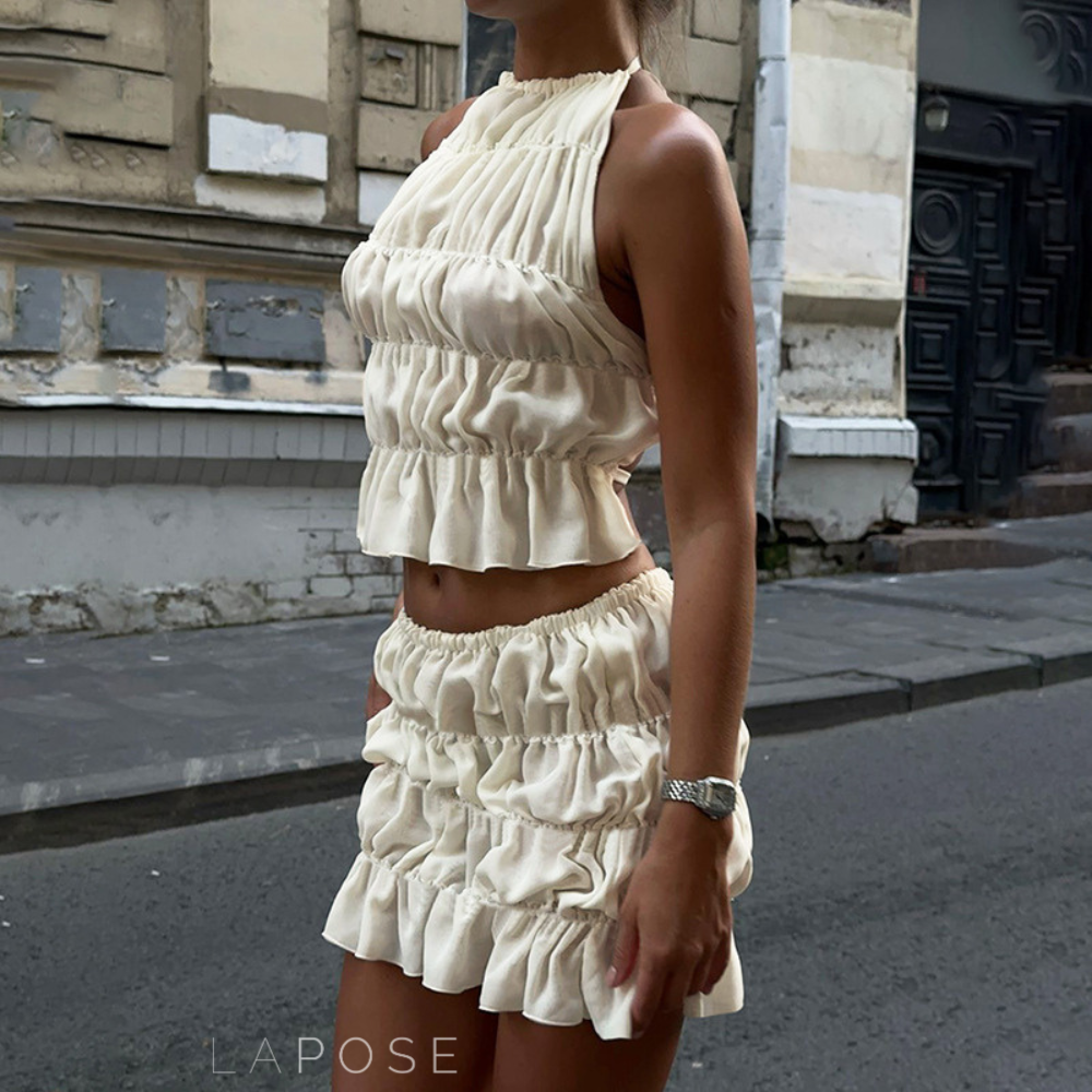 Faiza Ruffle Skirt Set