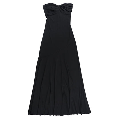 Strapless Sweetheart Twist Knot Ruched Mermaid Bandage Maxi Gown