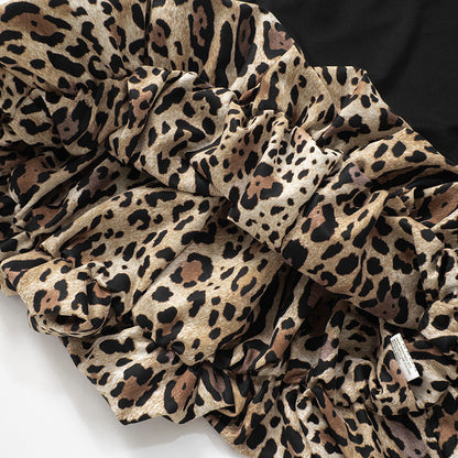 Strapless Print Bubble Hem Mini Dress