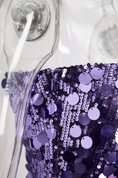 Strapless Paillette Sequin Bodycon Midi Dress