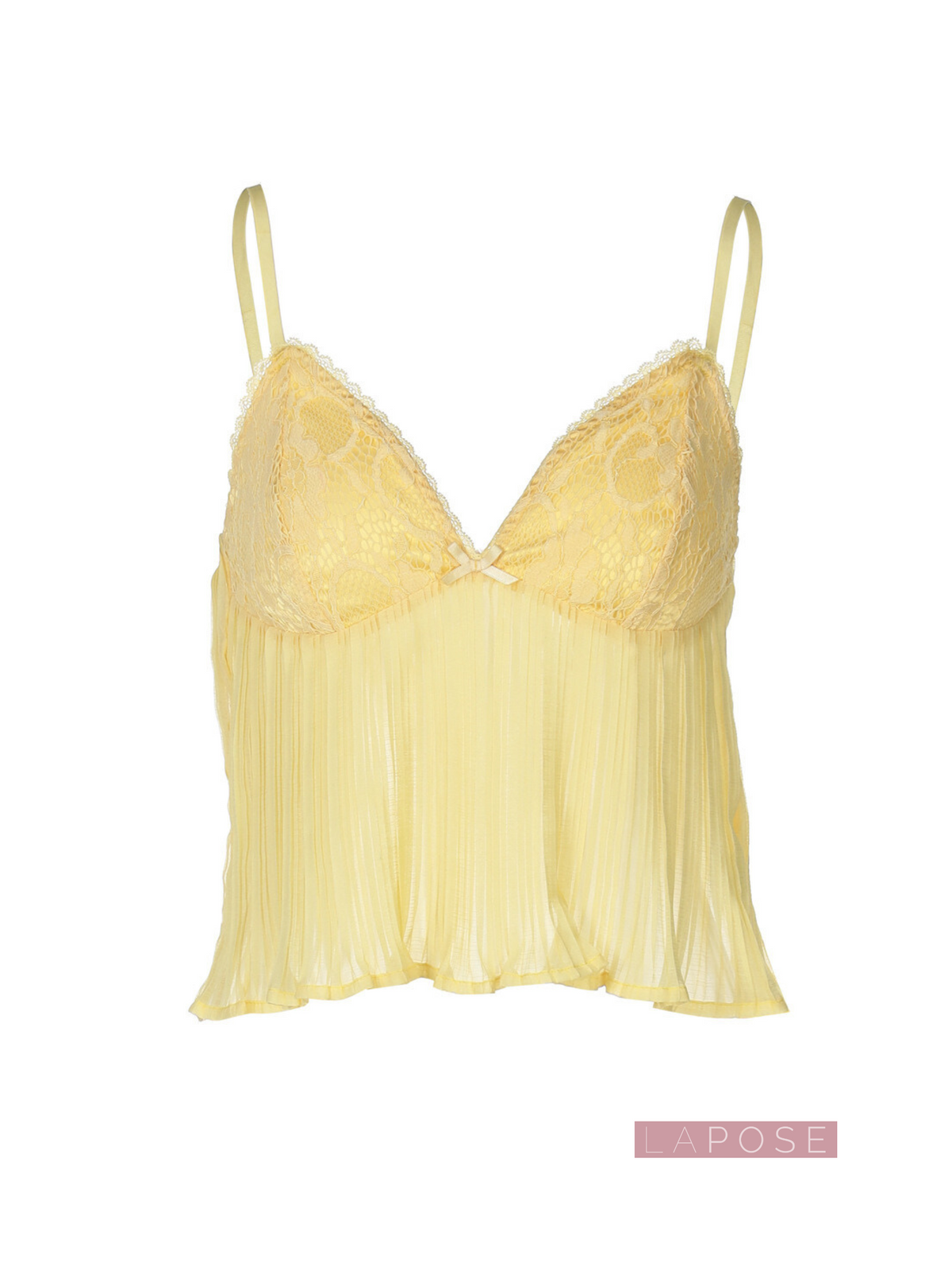 Irina Pleated Lace Trim Cami
