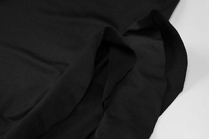 Strapless Ruched Asymmetrical Ruffle Slit Midi Dress