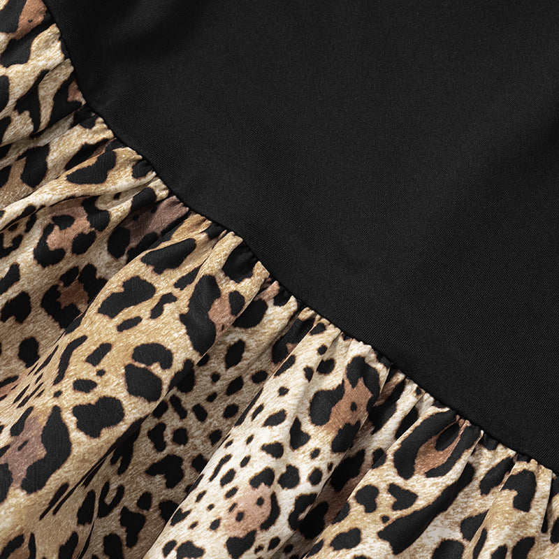 Strapless Print Bubble Hem Mini Dress