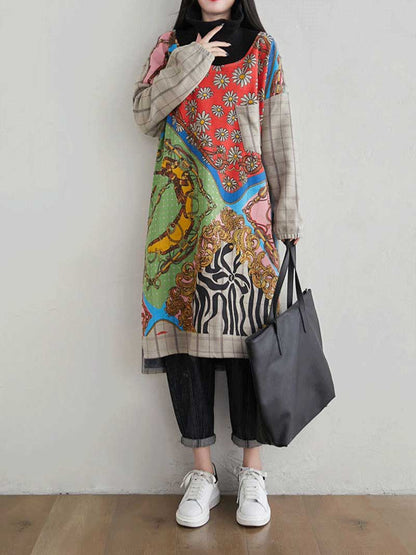 High Neck Long Sleeve Sweater Midi Dress