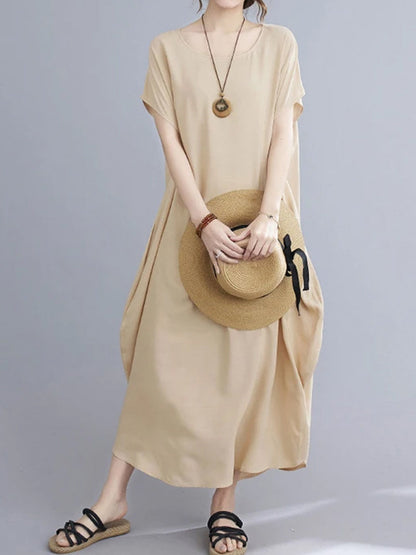 Off Shoulder Ruched Waist Tiered Midi Dress