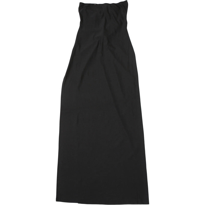 Sweetheart Spaghetti Strap Ruched Satin Column Maxi Dress