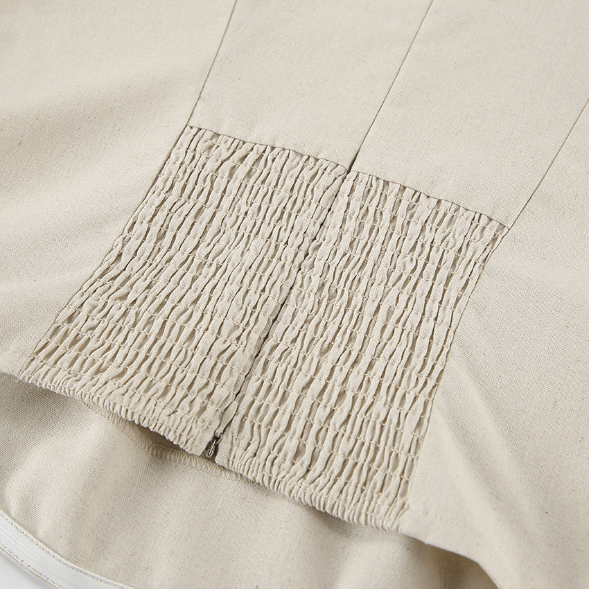 Strapless Woven Texture Floor Length Column Maxi Dress