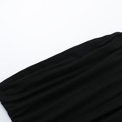 Strapless Ruched Bubble Hem Colorblock Mini Dress