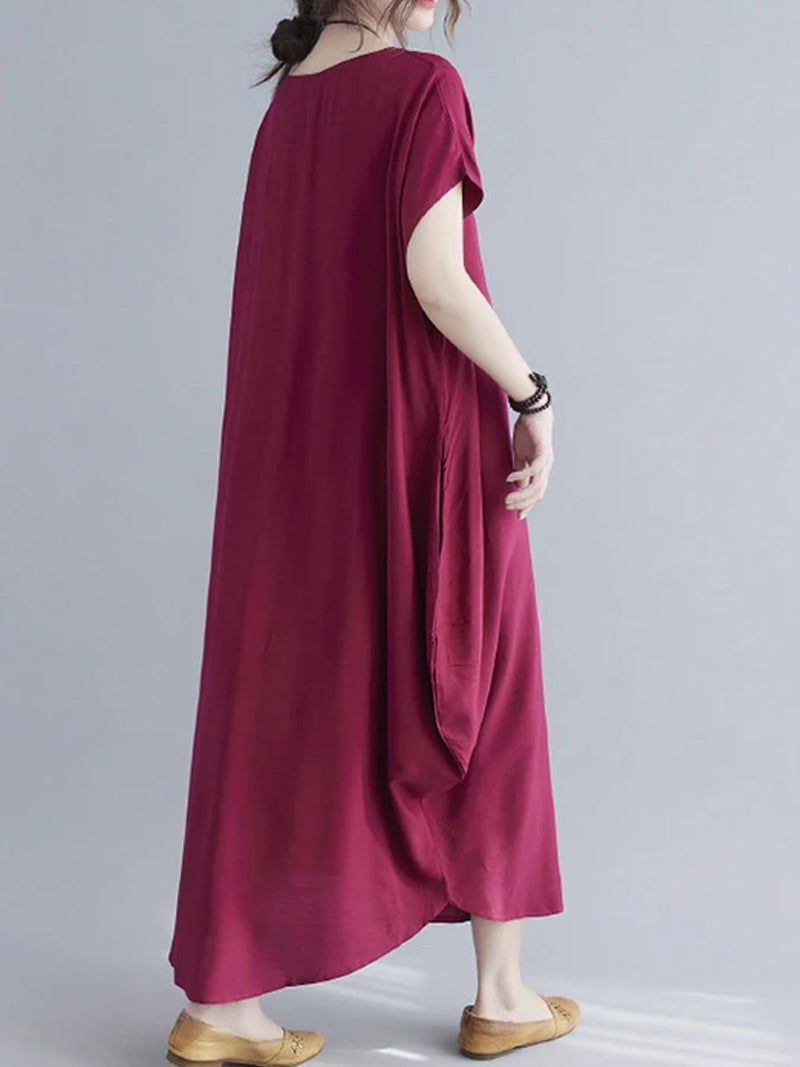 Off Shoulder Ruched Waist Tiered Midi Dress