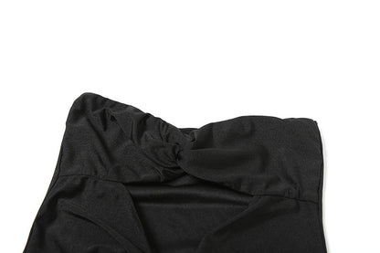 Sweetheart Spaghetti Strap Ruched Satin Column Maxi Dress