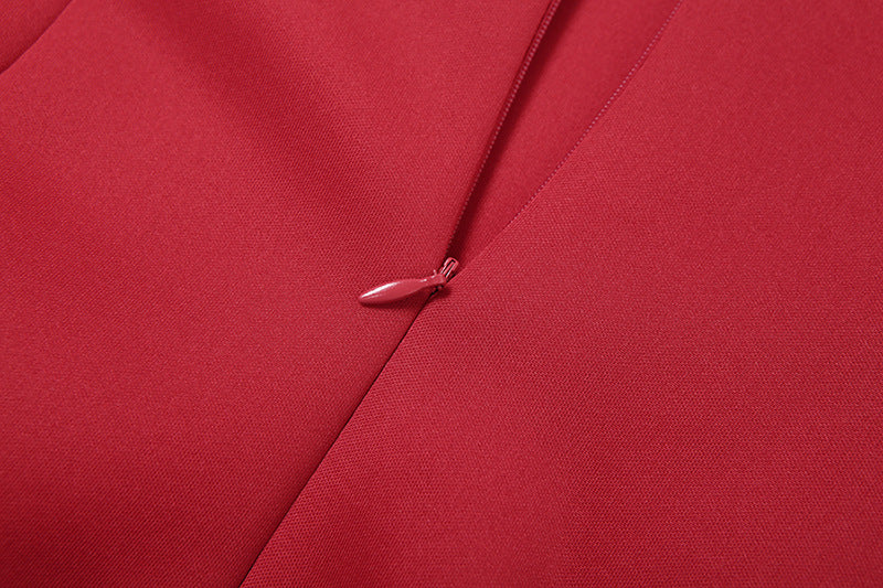Boat Neck Long Sleeve Bow Detail A-Line Mini Dress