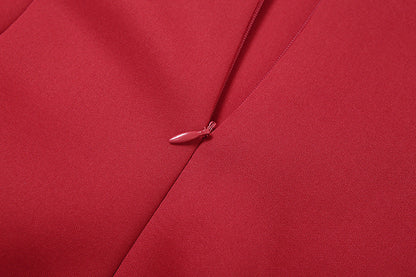 Boat Neck Long Sleeve Bow Detail A-Line Mini Dress