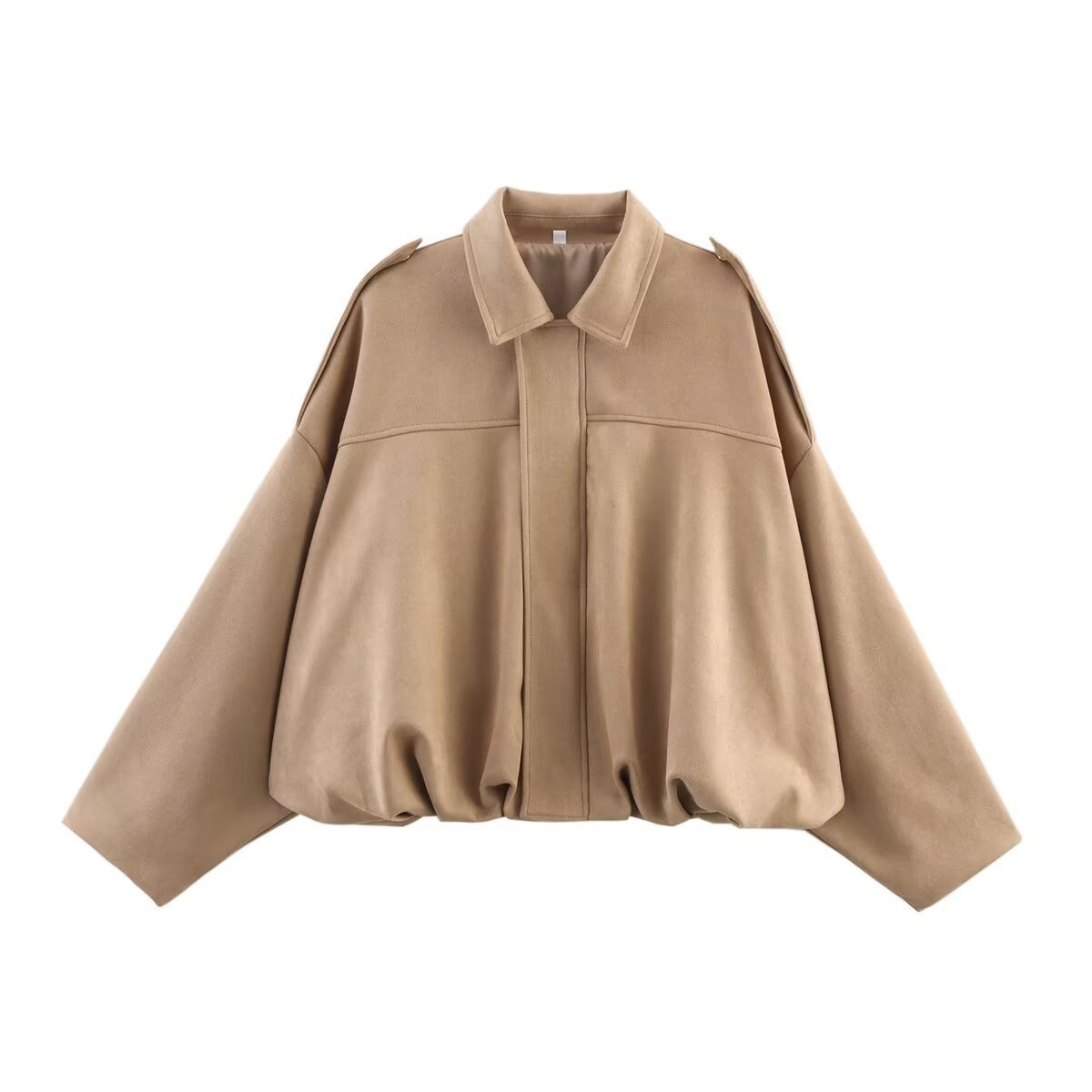 Lapel Zip Up Trendy Bomber Jacket