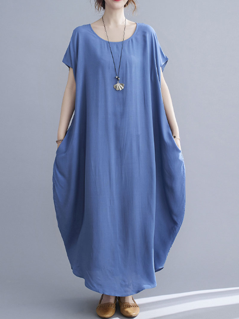 Square Neck Cap Sleeve Rib Knit Midi Dress