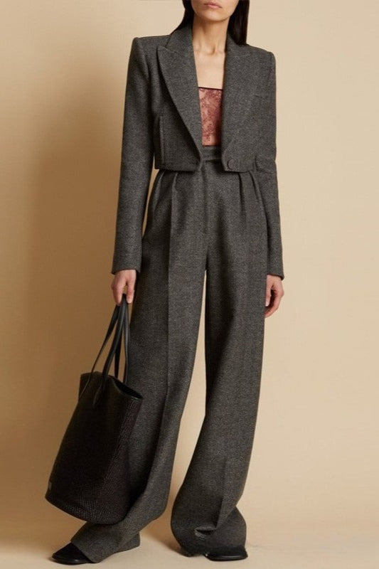 High Waist Straight Wide Leg Floor Length Casual Pants