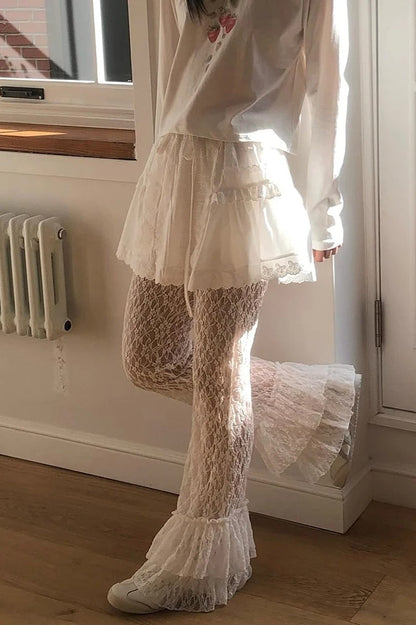Gothic Ruffle Patchwork Pant