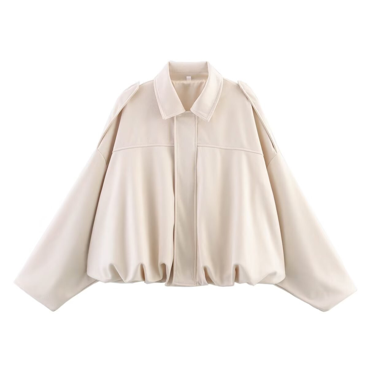 Lapel Zip Up Trendy Bomber Jacket