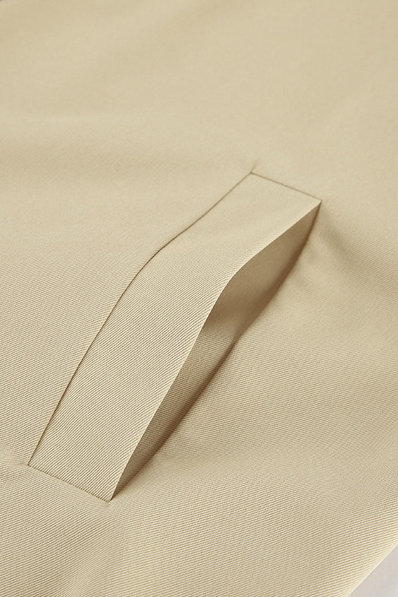 French Khaki Utility Trench Coat