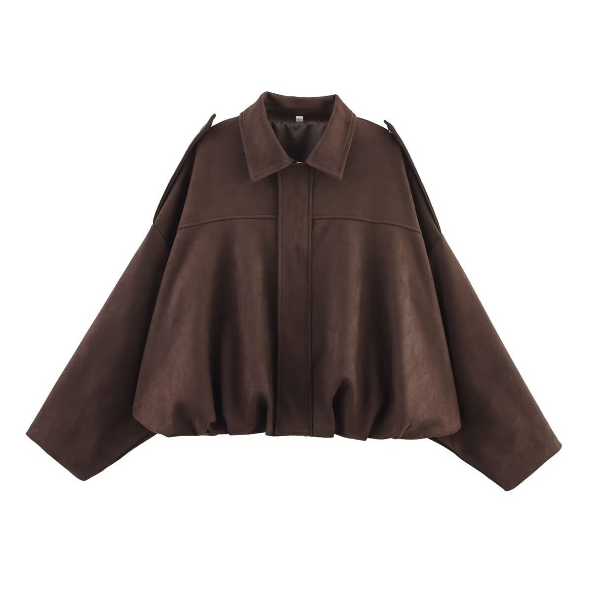 Lapel Zip Up Trendy Bomber Jacket