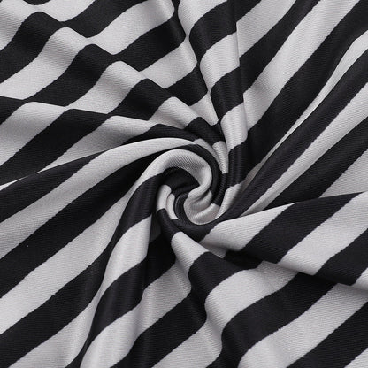 Cowl Neck Spaghetti Strap Chevron Stripe Bodycon Maxi Dress