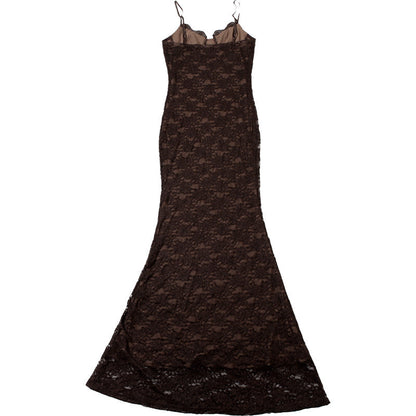 Sweetheart Lace Bustier Spaghetti Strap Mermaid Maxi Dress