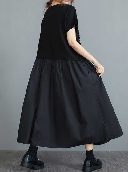 Square Neck Lace Trim Tiered Ruffle Midi Dress