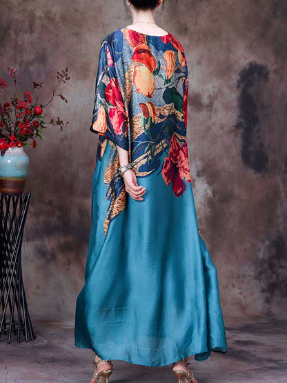 Spaghetti Strap Abstract Print Maxi Dress
